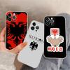 Albanian Flag Map Transparent Phone Case For IPhone 16 15 14 13 12 11 Pro Max Plus Soft Cover