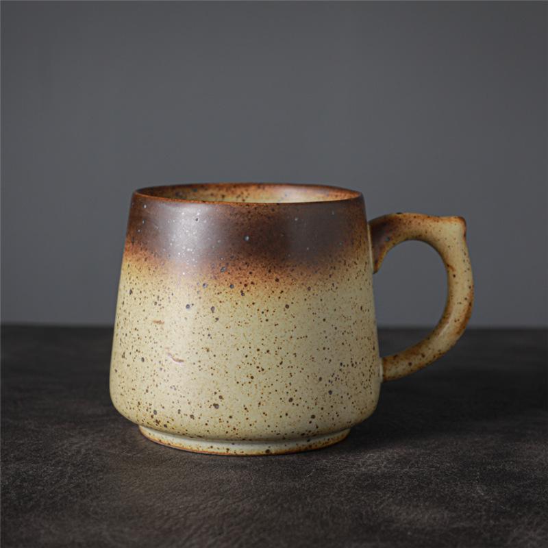 Керамическая японская чашка из грубой керамики, ретро, домашняя кофейная чашка, креативная чашка для воды, чашка для завтрака, керамическая подарочная чашка