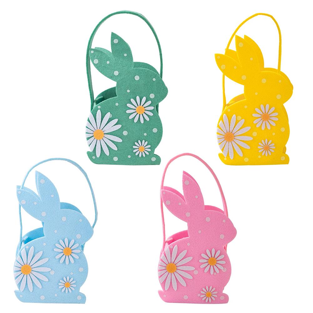 Handmade Felt Easter Bunny Basket Perfect for Fun Holiday Celebrations