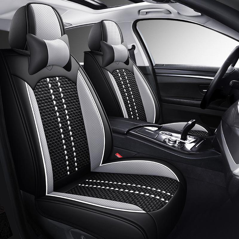 2023 Новая универсальная подушка для сиденья автомобиля из кожи наппа Ice Silk для всех сезонов