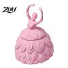 Ballet Dancer Storage Jar 3D Printed Ballerina Jewelry Box with Lid, Decorative Trinket for Princess Room Decor Accessories Rings Earrings,