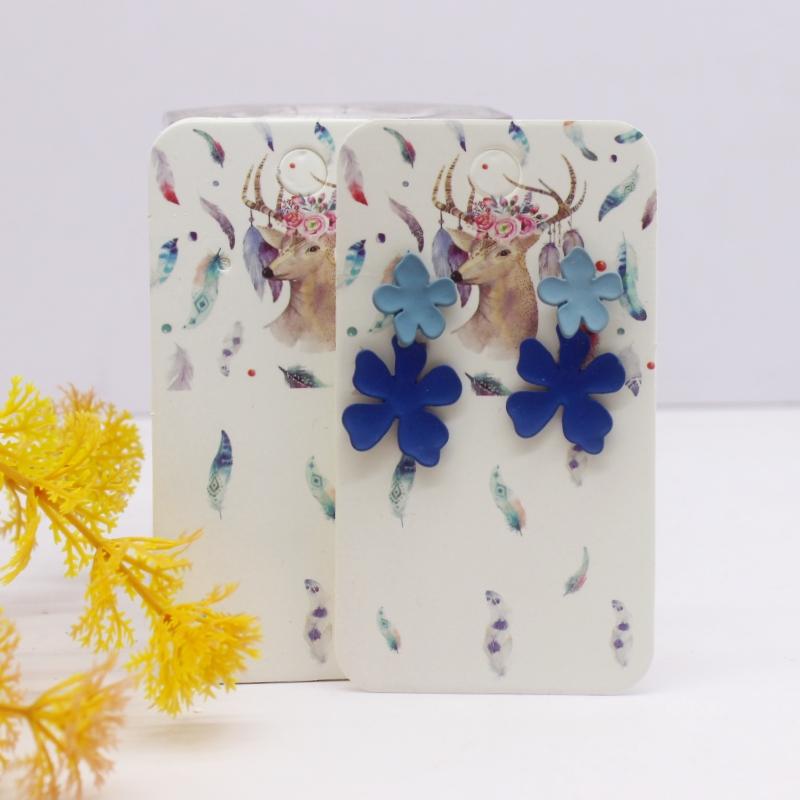 50pcs 5x9cm Earrings Cards Paperboard Jewelry Newest Arrived Popular Display Cardboard Hot Sale Fashion Design Delicate Cards