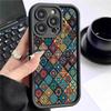 Цветная Панель Окна с Пазами Черный Чехол для iPhone 14-17 Pro Max