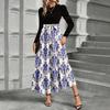 Женское платье с цветочным принтом и высокой талией, модное и элегантное
