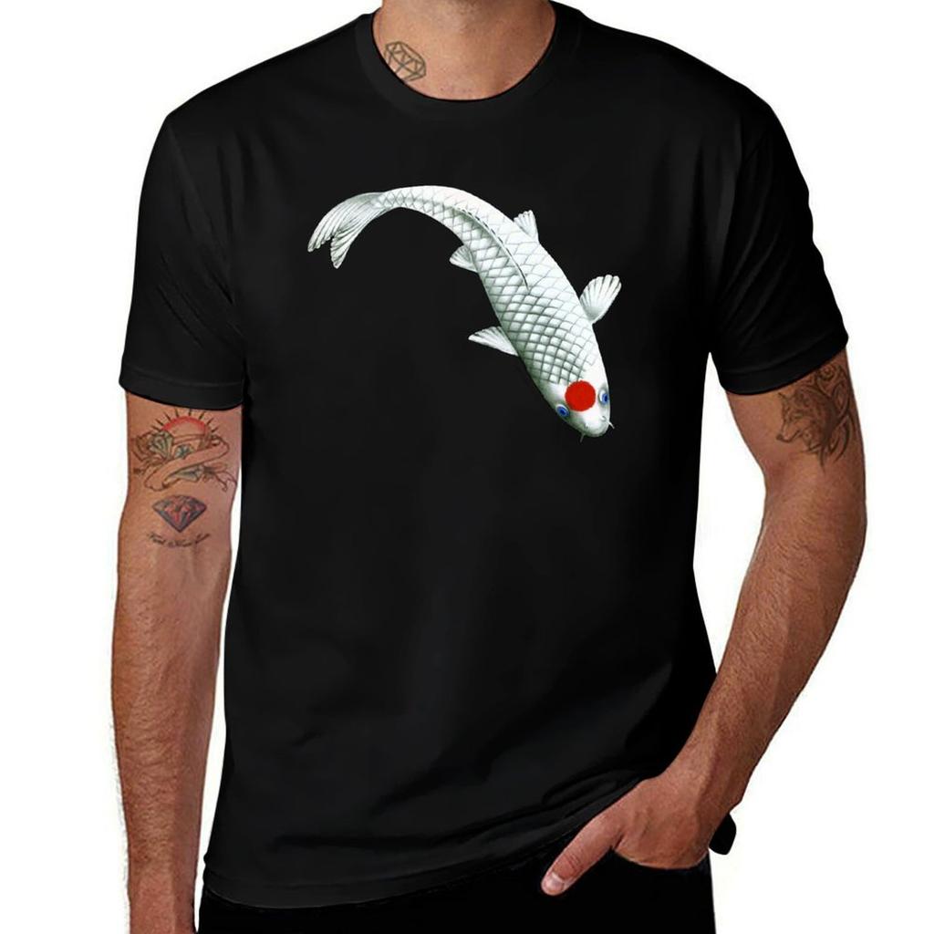Tancho Koi Tshirt Work Daily Short Sleeve Top
