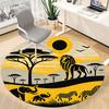 1pc African Lion Office Round Area Rug, Under Office Chairs Bedroom Living Room Home Decor, Room Deco