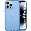 Protective Case - BOOLING - for iPhone 14 Pro Max - Flexible - Semi-transparent - Shockproof - Blue