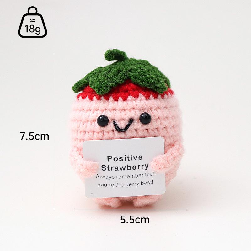 Crochet Positive Energy Dolls Mini Pocket Hug For Graduation Gifts Finished Handwoven Knitted Potatoes Desktop Decor Ornaments