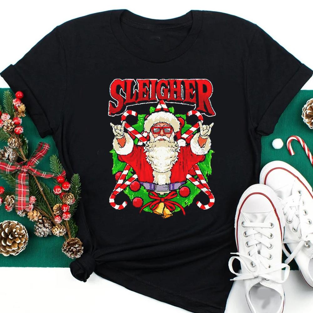 FUNNY Santa Sleigher Slayer black S-4XL Shirt Funny SHirt D1084 Unisex T-Shirt