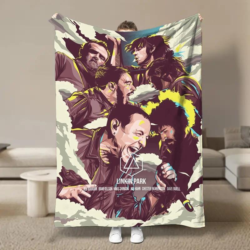 Rock Band L-Linkin Cool P-Park Blanket Soft Fluffy Throw Luxury Blanket Throw Kid Adult Sofa Bed Blanket Cover Travel Throw Gift
