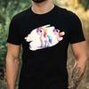 T-Shirt Herren Süßes Regenbogen Einhorn Motiv Baumwolle Größe XS bis 5XL