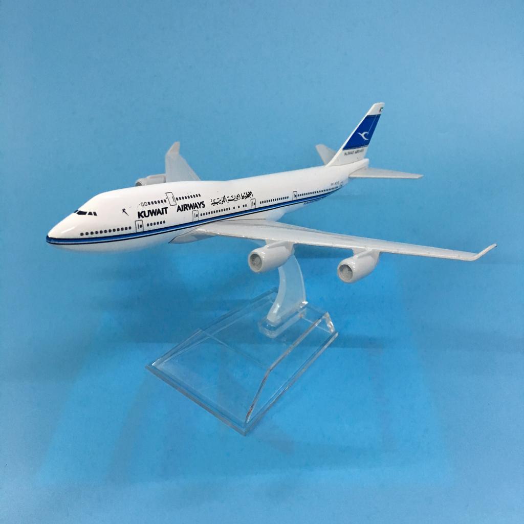 Масштаб 1/400 16 см Kuwait Airways Boeing B747 Модель самолета Самолет Литой металл Самолеты