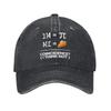 Retro Pi Symbol Vintage Math Lover Geek Baseball Cap for Unisex Women Distressed Denim Washed Outdoor Golf Adjustable Fit Hats Cap