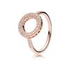 925 Sterling Silver Pan Color Ring Charms Rose Gold Bow Heart Gold Letter Loved Crystal Finger Ring Women Party Jewelry