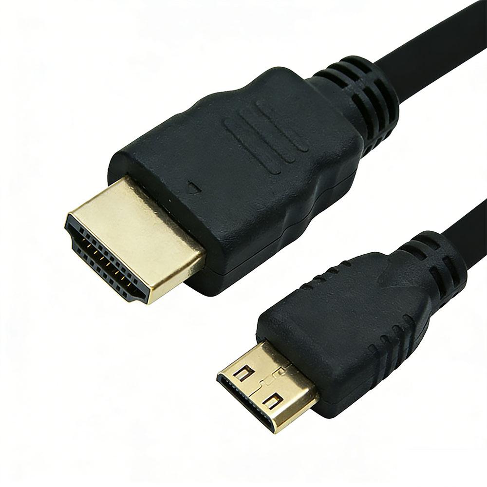 Gold Plated High Speed Mini HD to HDMI-Compatible Cable, 1080P 3D Video Cord for Camera Monitor Projector Laptop, 0.3M-5M