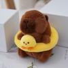 Cute Toy Plush Capybara Keychain Swimming Ring Capybara Headgear Capybara Doll  for Birthday Gift