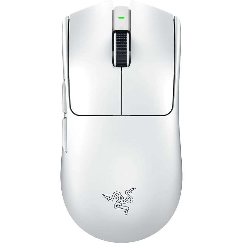 Беспроводная игровая мышь Razer Viper V3 Pro White Edition с сенсором Focus Pro 35K, 35000 DPI, быстрым откликом, оптическими переключателями и 6 кнопками