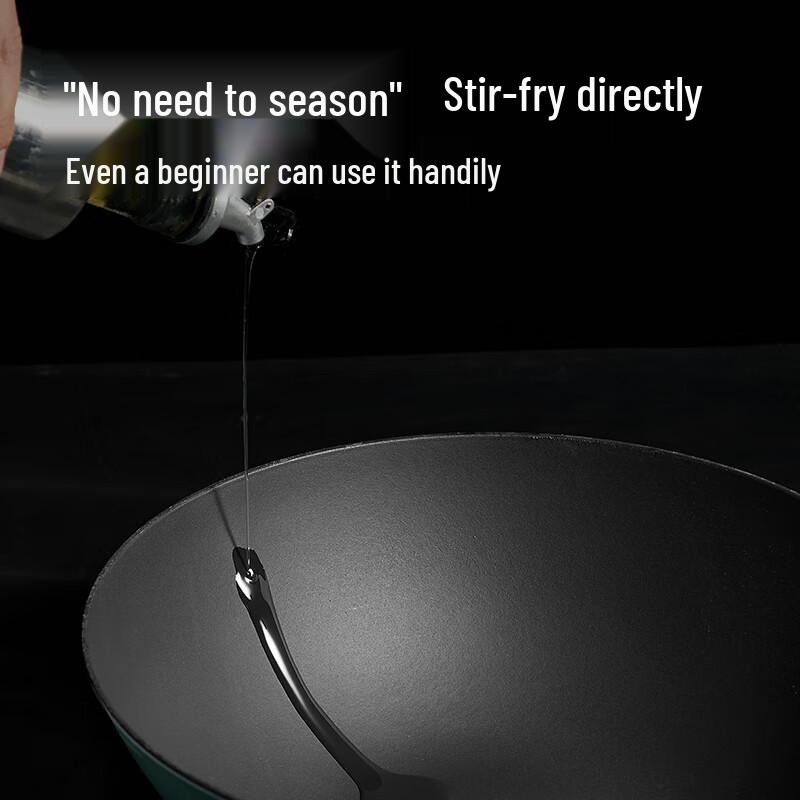 COOKER KING Enamel Cast Iron Stir-Fry Pan