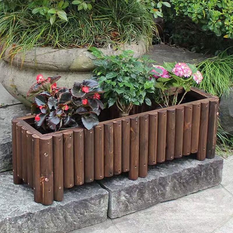 Outdoor Solid Wood Anti-Corrosion Planter Box