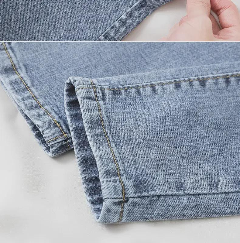 Женские узкие джинсы черного и серого цвета — шикарные, универсальные, стройнящие брюки-карандаш с девятью точками.