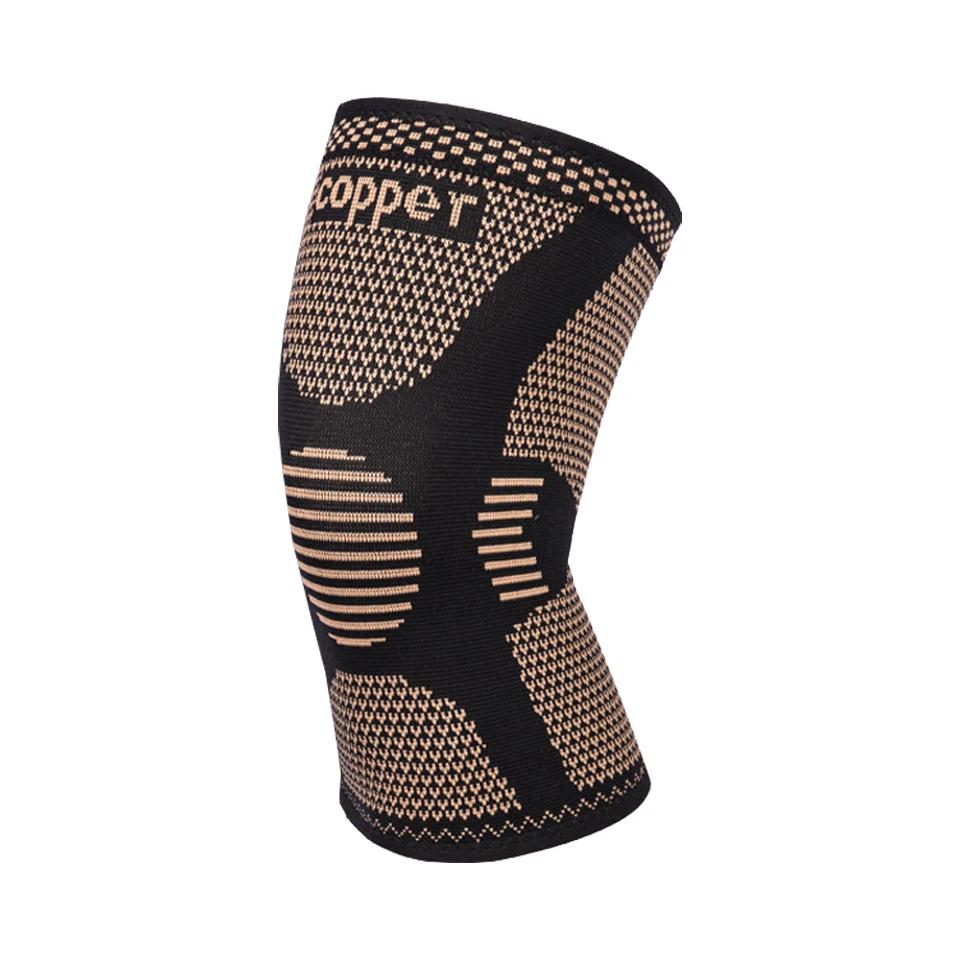 Медный нейлоновый наколенник для боли при артрите и поддержки, компрессионный рукав для колена для спорта, тренировок, облегчения артрита, бандаж, наколенник