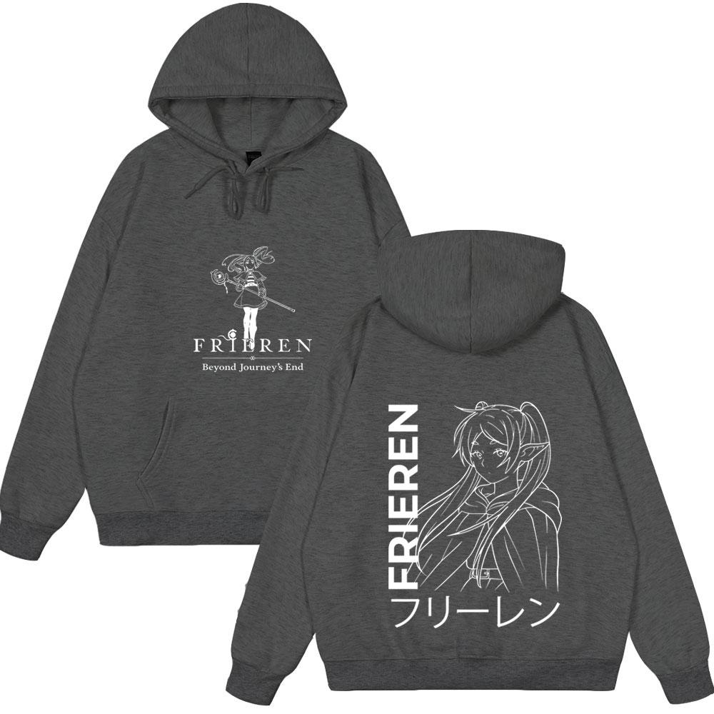 Anime Frieren: Beyond Journey's End Hoodies Women Clothing Fashion Harajuku Tops Couple Style Wears Winter Fleeece Clothes