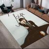 LISA Printed Carpet, Home Sofa Decoration for Living Room & Bedroom, Non‑Slip Play Flannel Floor Mat for Game Room