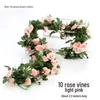 Artificial Rose Vine for Living Room Decoration, Air Duct Cover, Plastic Flower Garland