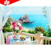 5D Алмазная картина Полная круглая морская и цветочная вышивка Продажа Горный хрусталь Изображение