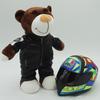 Kawaii helmets and teddy bears motorcycle decorations cute anime-filled soft stuffed toys as holiday gifts for friends