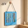 Portable Hair Rope Organizer Accessories Wall Hanging Storage Bag, Space Saving Felt Childrens Room Decor with Hook, Multi-Color Partitioned