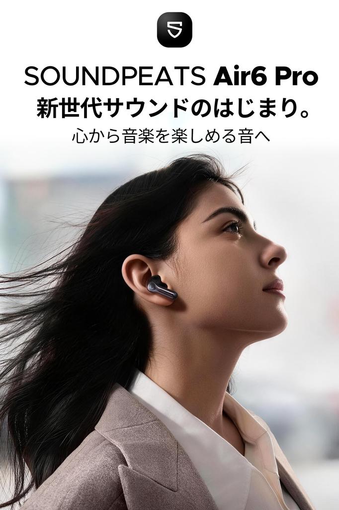 Беспроводные наушники SOUNDPEATS Air6 Pro, Аудио высокого разрешения, Шумоподавление (черный) [VGP2026 ЛЕТО Золотая награда]