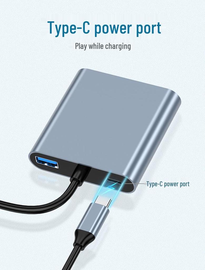 Адаптер USB-C на двойной HDMI с концентратором USB 3.0, поддерживает независимое отображение на трех экранах для графических карт M1/M2