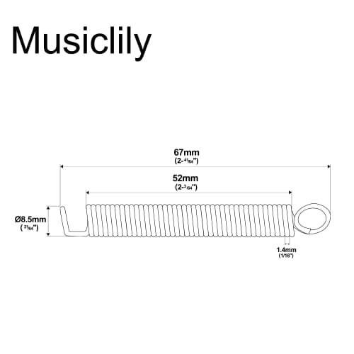 Wilkinson Tremolo Springs for Fender/Squier Stratocaster Tremolo Units, Nickel (Set of 5)