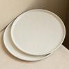 Простая керамическая тарелка, Тарелка для стейка высокого класса для западного ресторана, Тарелка для пасты, Легкая домашняя тарелка, Плоская тарелка, Однотонная, с дефектами