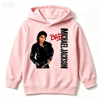 Детская толстовка с капюшоном Michajackson Bad Graphic для мальчиков и девочек, повседневная, с длинным рукавом, модная уличная одежда, детская одежда