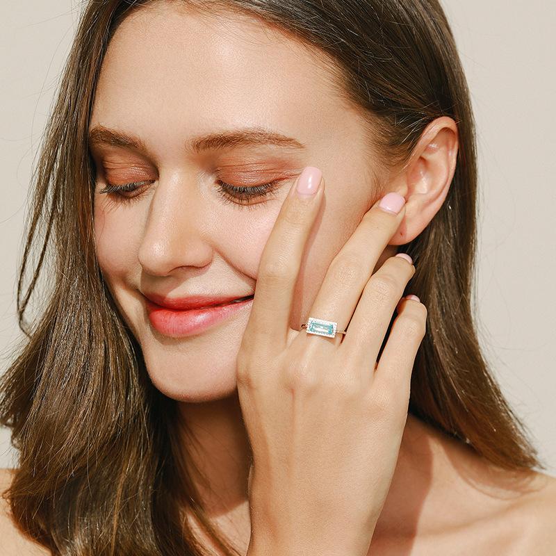 Tancise Classic стерлингового серебра 925 пробы кольцо с цирконом женские ювелирные изделия свадебное обещание вечерние подарок