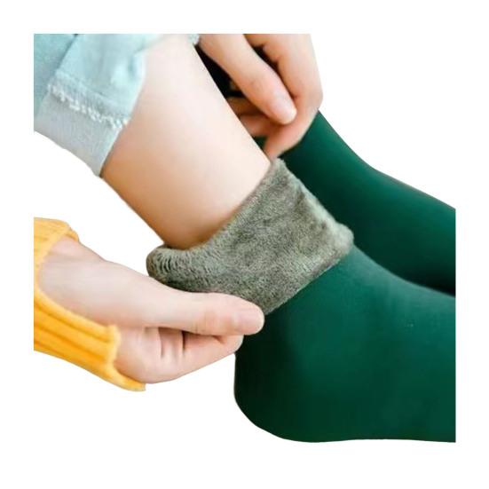 Женские непрозрачные флисовые носки-гольфы Зимние толстые бархатные теплые носки Мягкие плюшевые носки для лыжных ботинок Домашние тапочки для снега и холодной погоды