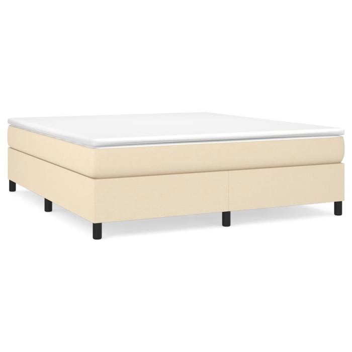Maison Exclusive - Sommier à lattes de lit avec matelas Crème 160x200 cm Tissu