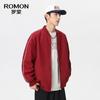 Romon Unisex Loose Fit Casual Baseball Jacket