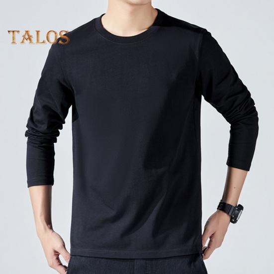 Мужская спортивная футболка свободного покроя с круглым вырезом, однотонная, с длинными рукавами, для дома, для занятий спортом, бега, баскетбола