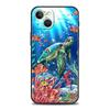 Чехол для телефона 'Маленькая черепашка' для iPhone 16 15 14 13 12 Pro Max 11 Pro Max 7 8 Plus XS XR Ударопрочный Мягкий чехол Coque Capas Сумка
