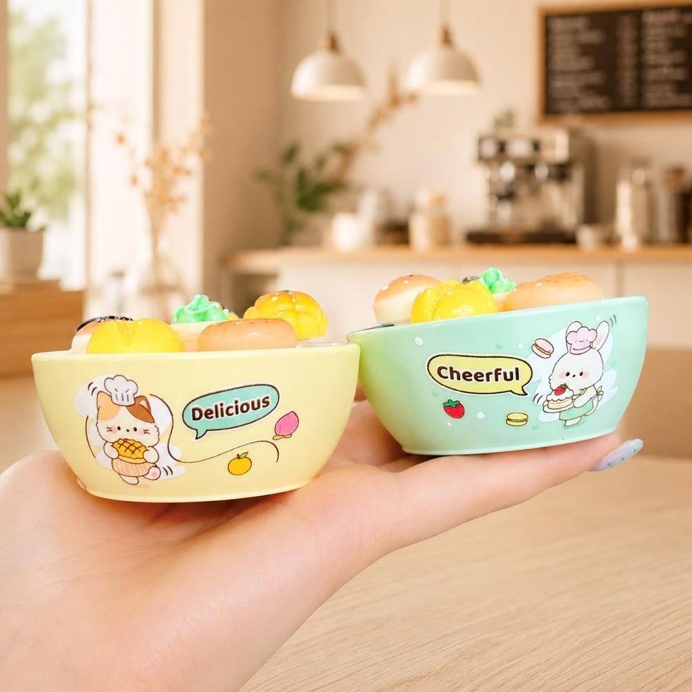Cute Cat Series Clicker Fidget Keychain Simulation Food Button Press Click Keyring Office Use