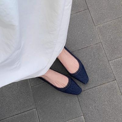 Версия из овчины~ Su Yinyin нишевый дизайн, неглубокий вырез, одинарная обувь женская 2025 весна-осень новая на плоской подошве