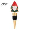 Wine Preserver for Christmas Dinner Theme Stopper, Santa Snowman Garland Pattern, Zinc Alloy Festive Bottle Insert with Silicone Sealing Ring,