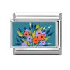 Новая серия Brilliant Colorful Flower Butterfly Итальянские Шарм-Звенья Подходят для 9-мм Браслета из Нержавеющей Стали Женские Мужские DIY Изготовление Украшений