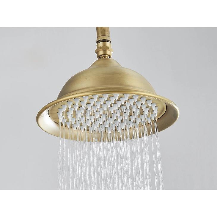 Bathroom 8 inch Antique Brass Shower Head Bath Rainfall Shower Faucet Head Bathroom Accessories Solid Brass