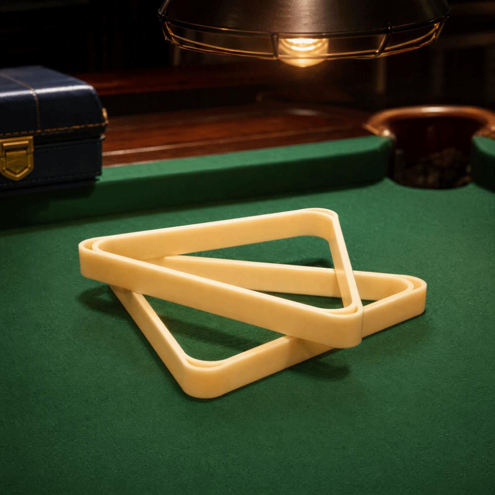 2pcs Strong Build Snooker Triangle Rack White Color Billiard Ball Rack Pool Hall Use