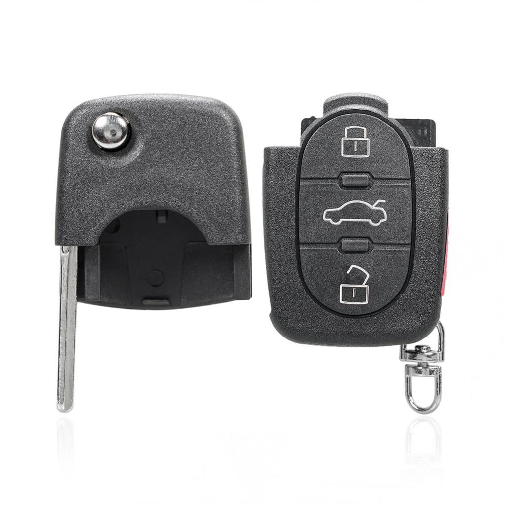 Система бесключевого доступа 315 МГц, 3 + 1 кнопки, автомобильный дистанционный ключ ID48, чип 4D0837231M, запасной ключ для A4 S4 A6 A8 TT 1997-2005 гг.