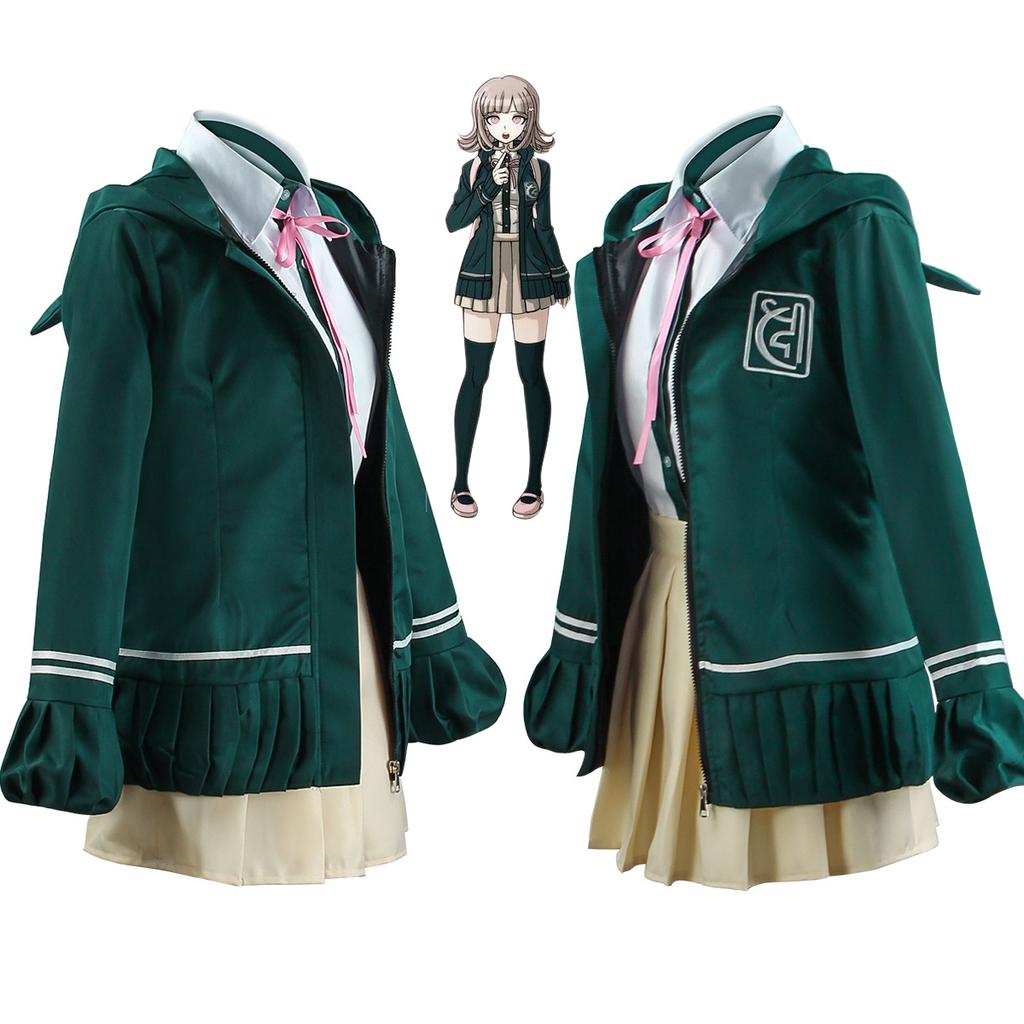 Японского аниме Super DanganRonpa 2 Nanami ChiaKi, карнавальный костюм, школьная форма, юбка Лоли для девочек